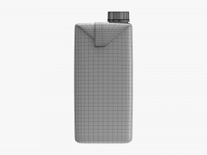 Juice Cardboard Box Packaging With Cap 470ml 3D Model