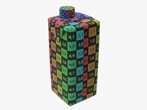 Juice Cardboard Box Packaging With Cap 470ml 3D Model