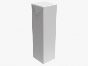 Juice Cardboard Box Packaging 1000ml Slim 3D Model
