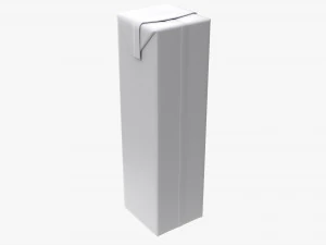 Caixa de Papel&atilde;o Suco Embalagem 1000ml Slim Modelo 3D