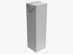 Juice Cardboard Box Packaging 1000ml Slim Modelo 3D