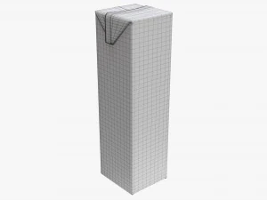 Caixa de Papel&atilde;o Suco Embalagem 1000ml Slim Modelo 3D