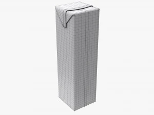 Caixa de Papel&atilde;o Suco Embalagem 1000ml Slim Modelo 3D