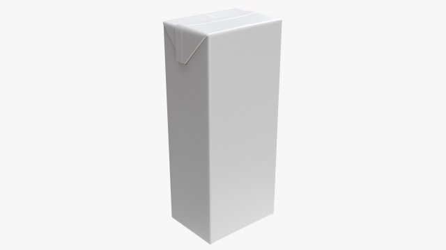 Juice Cardboard Box Packaging 1500ml 3D Model .c4d .max .obj .3ds .fbx .stl .blend 