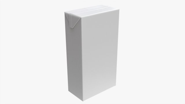 Juice Cardboard Box Packaging 2000ml Model 3D .c4d .max .obj .3ds .fbx .stl .blend 