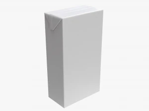 ジュース段ボール箱包装 2000ml 3Dモデル