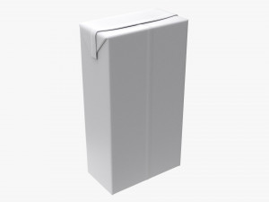 Juice Cardboard Box Packaging 2000ml Model 3D