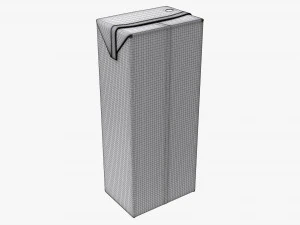 Juice Cardboard Box Packaging For Kids 200ml 3D Model