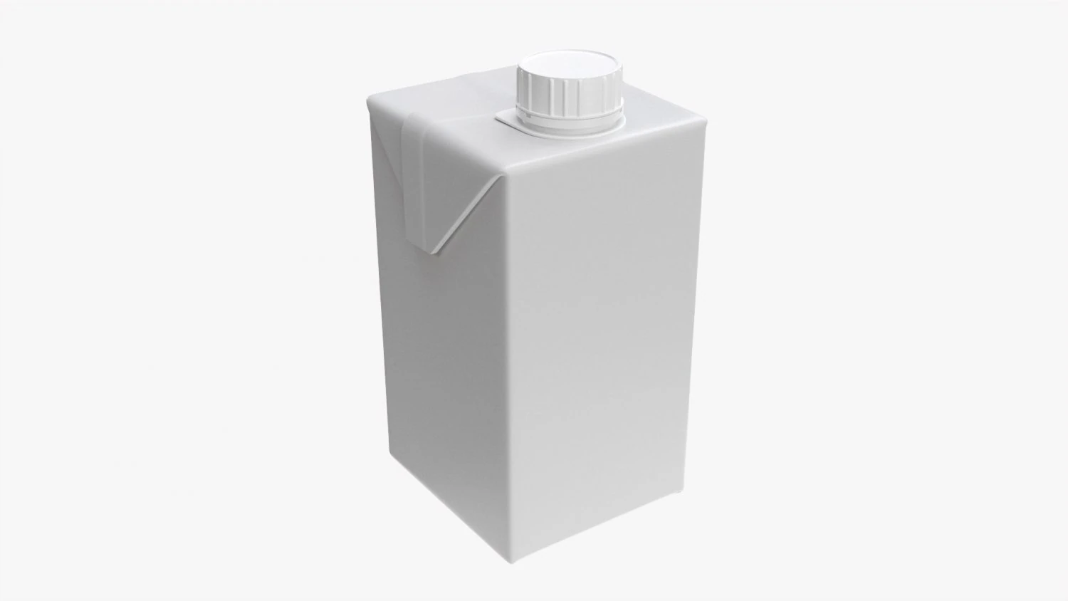 Caixa de papel&atilde;o suco embalagem com tampa 500ml Modelo 3D .c4d .max .obj .3ds .fbx .stl .blend 