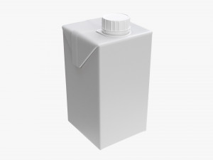 Juice Cardboard Box Packaging With Cap 500ml Modelo 3D