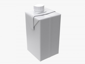 Juice Cardboard Box Packaging With Cap 500ml Model 3D