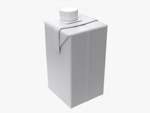 Caixa de papel&atilde;o suco embalagem com tampa 500ml Modelo 3D
