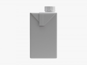 Juice Cardboard Box Packaging With Cap 500ml Model 3D