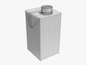 Juice Cardboard Box Packaging With Cap 500ml Model 3D