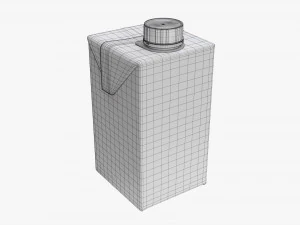 Caixa de papel&atilde;o suco embalagem com tampa 500ml Modelo 3D