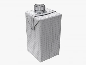 Caixa de papel&atilde;o suco embalagem com tampa 500ml Modelo 3D