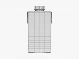 Caixa de papel&atilde;o suco embalagem com tampa 500ml Modelo 3D