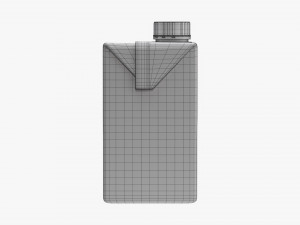 Juice Cardboard Box Packaging With Cap 500ml Model 3D
