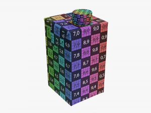 Caixa de papel&atilde;o suco embalagem com tampa 500ml Modelo 3D