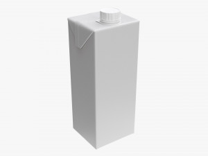 Juice Cardboard Box Packaging With Cap 1000ml Modelo 3D
