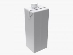 Juice Cardboard Box Packaging With Cap 1000ml Modèle 3D
