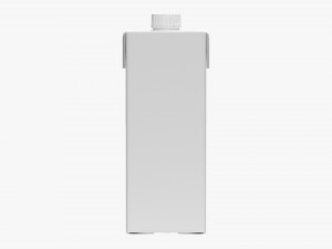 Juice Cardboard Box Packaging With Cap 1000ml Modèle 3D
