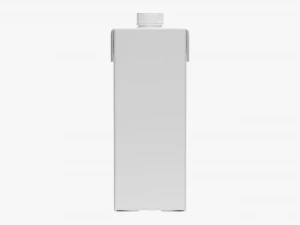Juice Cardboard Box Packaging With Cap 1000ml 3D Model