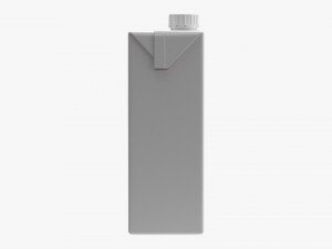 Juice Cardboard Box Packaging With Cap 1000ml Modèle 3D