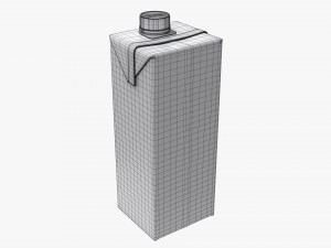 Juice Cardboard Box Packaging With Cap 1000ml Modèle 3D