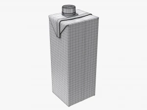 Juice Cardboard Box Packaging With Cap 1000ml 3D Model