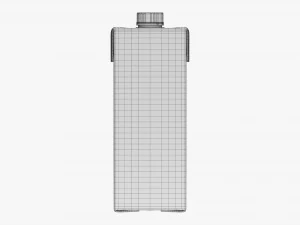 Juice Cardboard Box Packaging With Cap 1000ml 3D Model
