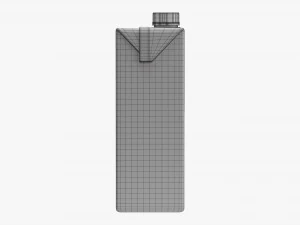 Juice Cardboard Box Packaging With Cap 1000ml 3D Model