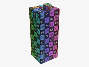 Juice Cardboard Box Packaging With Cap 1000ml Modèle 3D