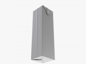 Juice Cardboard Box Packaging With Cap 1000ml Slim Modelo 3D