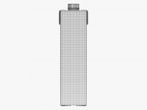 Juice Cardboard Box Packaging With Cap 1000ml Slim Modelo 3D