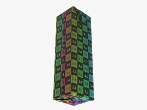 Juice Cardboard Box Packaging With Cap 1000ml Slim Modelo 3D