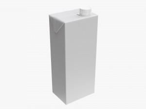 Juice Cardboard Box Packaging With Cap 1500ml Modelo 3D