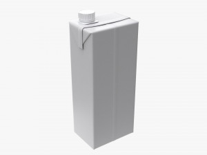 Juice Cardboard Box Packaging With Cap 1500ml 3D Model