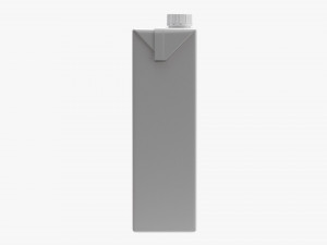 Juice Cardboard Box Packaging With Cap 1500ml 3D Model