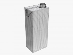 Juice Cardboard Box Packaging With Cap 1500ml 3D Model