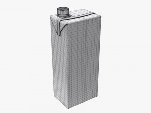 Juice Cardboard Box Packaging With Cap 1500ml 3D Model