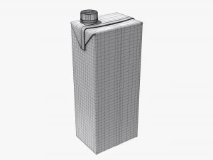 Сік картонна упаковка з кришкою 1500 мл 3D Модель