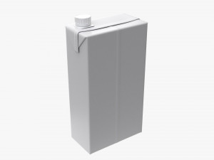 Juice Cardboard Box Packaging With Cap 2000ml 3D Модель
