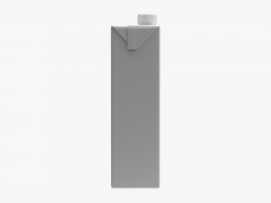 Juice Cardboard Box Packaging With Cap 2000ml 3D Модель