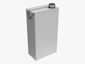 Juice Cardboard Box Packaging With Cap 2000ml 3D Модель