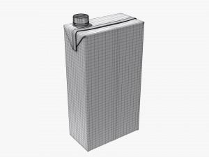 Juice Cardboard Box Packaging With Cap 2000ml 3D Модель
