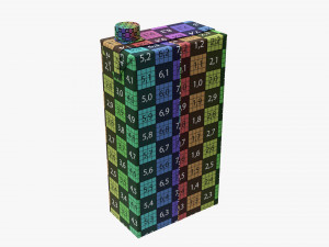 Juice Cardboard Box Packaging With Cap 2000ml 3D Модель