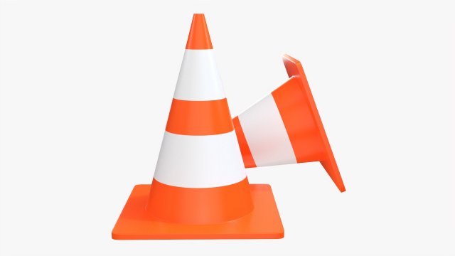 Traffic Cones 3D Модель .c4d .max .obj .3ds .fbx .stl .blend 