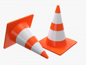 Traffic Cones 3D Модель