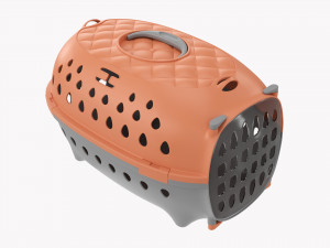 Travel Pet Carrier Gray Orange Pastel Modelo 3D